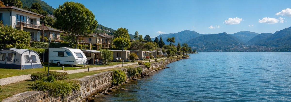 Zu sehen ist das Beitragsbild 1 zum Beitrag mit dem Thema: Lakeview Cannobio – Camping, Mobilehomes und Ferienwohnungen direkt am Lago Maggiore